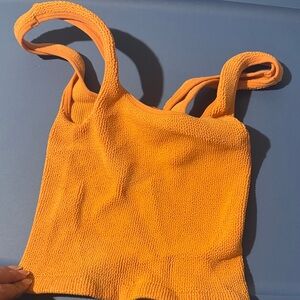 Zara Orange Textured Tank Top
